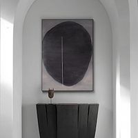 Oil Painting Handmade Hand Painted Wall Art Black Simple Abstract Canvas Painting Home Decoration Decor Stretched Frame Ready to Hang miniinthebox - thumbnail