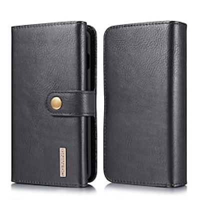 Phone Case For Samsung Galaxy Wallet Card S10 S10 Plus Note 10 Wallet Card Holder Flip Solid Colored PU Leather miniinthebox
