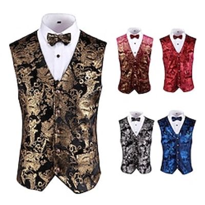 Retro Vintage Rococo 1980s Vest Waistcoat Disco Men's Cosplay Costume Performance Prom Vest Lightinthebox Retro Vintage Rococo 1980s Vest Waistcoat Disco Men's Cosplay Costume Performance Prom Vest Lightinthebox