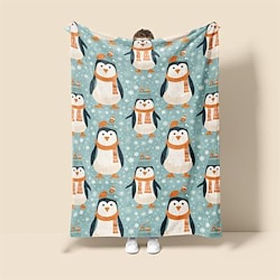 Christmas Penguin Cartoon Super Soft Blanket,Lightweight Novelty Flannel Throw Blankets Warm All Seasons Room Decoration Gifts Home Decor Lightinthebox Christmas Penguin Cartoon Super Soft Blanket,Lightweight Novelty Flannel Throw Blankets Warm All Seasons Room Decoration Gifts Home Decor Lightinthebox
