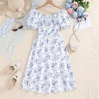 Kids Girls' Dress Solid Color Short Sleeve Party Outdoor Casual Fashion Daily Polyester Summer Spring 2-13 Years Lightinthebox