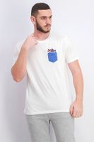 Mens Chest Pocket T-shirt  White/Blue - thumbnail