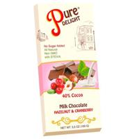 Pure Delight Huzelnut And Cranberry Milk Chocolate 80 Gr Carton