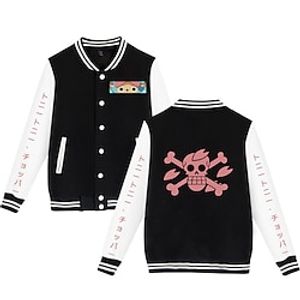 Inspired by One Piece Film: Red Monkey D. Luffy Outerwear Anime Printing Coat For Men's Women's Unisex Adults' Hot Stamping Polyster Lightinthebox
