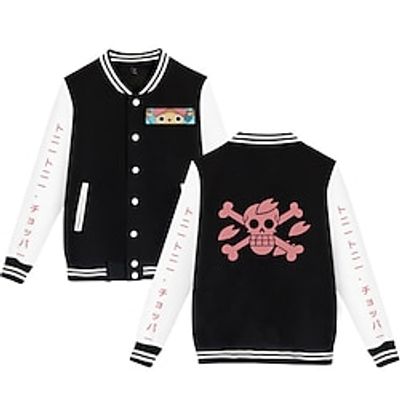 Inspired by One Piece Film: Red Monkey D. Luffy Outerwear Anime Printing Coat For Men's Women's Unisex Adults' Hot Stamping Polyster Lightinthebox