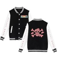 Inspired by One Piece Film: Red Monkey D. Luffy Outerwear Anime Printing Coat For Men's Women's Unisex Adults' Hot Stamping Polyster Lightinthebox - thumbnail