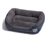 Nutrapet Grizzly Square Dog Bed Grey Large - 66 x 50 cm