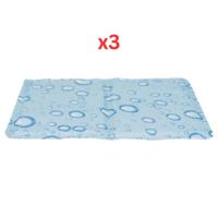 Trixie Cooling Mat With Water Drops Design For Dogs - Blue 40X30cm (Pack Of 3)