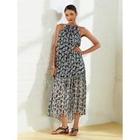 Boho Chiffon A Line Resort Midi Dress Lightinthebox