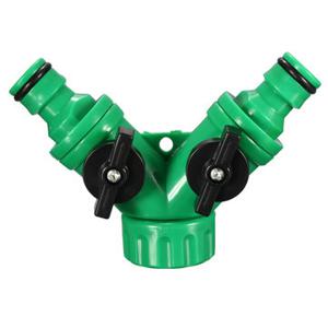 Screw Hose Pipe Splitter 2 Way Connector Adaptor Garden Tool Watering Irrigation