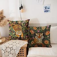 Tigger Pattern Green 1PC Throw Pillow Covers Multiple Size Coastal Outdoor Decorative Pillows Soft Velvet Cushion Cases for Couch Sofa Bed Home Decor Lightinthebox