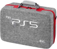 Sony PS5 Host Nylon Bag Waterproof And Shockproof Hard Storage Bag Can Be One Shoulder Diagonal Portable Protective Ps5 Console Handbag Dual Controller And Accessories Gray