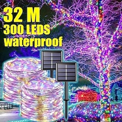 2 Pcs Solar Lights, Outdoor String Lights for Festival Christmas Party, Waterproof Fairy Lights, Decorative Lights for Christmas Wreath Lightinthebox