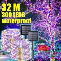 2 Pcs Solar Lights, Outdoor String Lights for Festival Christmas Party, Waterproof Fairy Lights, Decorative Lights for Christmas Wreath Lightinthebox - thumbnail