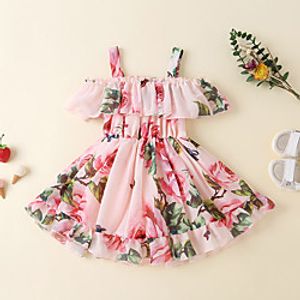 [80-120cm] girls sling chiffon flower dress Lightinthebox
