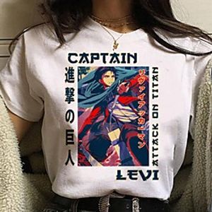 Inspired by Attack on Titan Cosplay Anime Cartoon Polyester  Cotton Blend Print Harajuku Graphic Kawaii T-shirt For Women's  Men's Lightinthebox