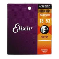 Elixir Strings Nanoweb Phosphor Bronze Acoustic Guitar Strings -.013-.053 HD