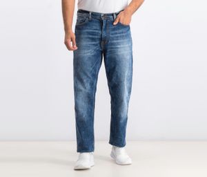 Mens Athlete Relaxed Tapered-Fit Stretch Jeans  Med Blue