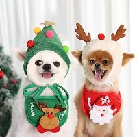 Dog Christmas Outfit Christmas tree Dogs cats pets Christmas hats Drool towels bibs teddy fights Pomeranics autumn and winter clothes Lightinthebox - thumbnail