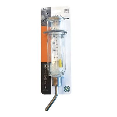 M-PETS Small Animal Glass Drinking Bottle 355ml Medium M-PETS Small Animal Glass Drinking Bottle 355ml Medium