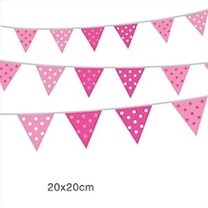 Outdoor Home Decoration Triangle Flag Wedding Flower Colored Flag Birthday Atmosphere Party Decoration Supplies Triangle Flag Hanging Lightinthebox