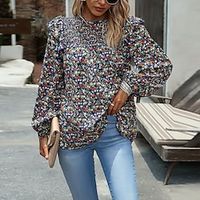 Women's Tank Top Henley Shirt Corset 2 Pieces Outfits Satin Ribbed Black Royal Blue Blue Feather Bull Stars and Stripes Mesh Zipper Tassel Long Sleeve Christmas Sports Easter Business Ethnic Modern Lightinthebox - thumbnail