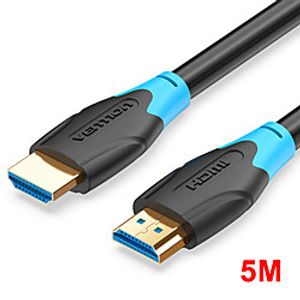 VEnTIOn HDMI-compatibleCable HDMI-compatible to HDMI-compatible Cable 5m HDMI-compatible 2.0 Cable Adapter 4K 3D 1080P for Apple TV Nintendo Switch LCD PS3 PS4 projector PC 5m miniinthebox