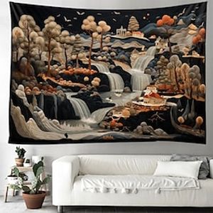 Landscape Hanging Tapestry Wall Art Large Tapestry Mural Decor Photograph Backdrop Blanket Curtain Home Bedroom Living Room Decoration miniinthebox