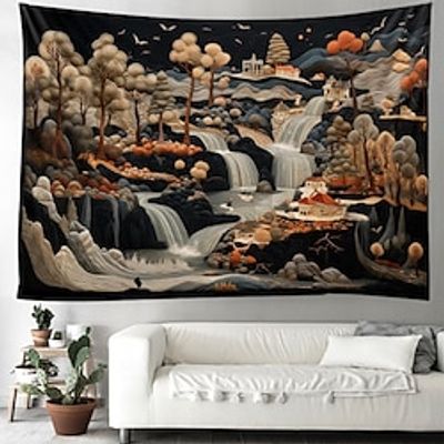Landscape Hanging Tapestry Wall Art Large Tapestry Mural Decor Photograph Backdrop Blanket Curtain Home Bedroom Living Room Decoration miniinthebox