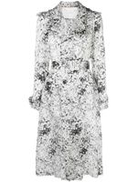 Adam Lippes abstract print trench coat - White - thumbnail