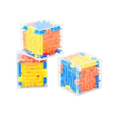 3D Cube Maze Puzzle 3 Pack Teenagers Maze Puzzle Box Mind Puzzles for Teenagers 8-14 Years Old (Blue Yellow Orange) Lightinthebox