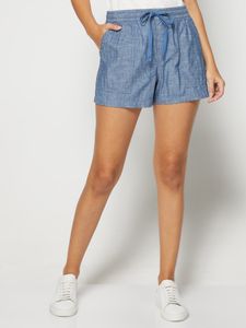 Pull-On Shorts in Chambray