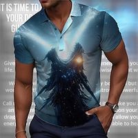 Dragon Guardian x LU | Men's Dragon Mythical Creature Dark Style Streetwear Polo Short Sleeves Lightinthebox