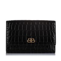 Small Sharp Croc Embossed Shoulder Bag - thumbnail