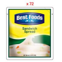 Best Foods Sandwich Spread 80Ml Pack Of 72 (UAE Delivery Only)