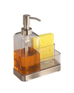 Interdesign Forma 2 Soap & Sponge Caddy 2.7 x 6 x 8.09 inch Clear