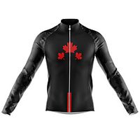 21Grams Men's Long Sleeve Cycling Jersey Spandex Black Canada Bike Top Mountain Bike MTB Road Bike Cycling Quick Dry Moisture Wicking Sports Clothing Apparel  Stretchy  Athleisure Lightinthebox - thumbnail