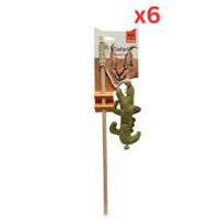 FOFOS Crocodile Cat Wand Cat Toy (Pack Of 6)