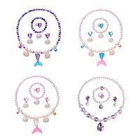 Children's Necklace Beauty Fish Tail Girl Pearl Necklace Bracelet Ring Earring Set Girl Baby Accessories  for 4-6 years old girls Lightinthebox - thumbnail