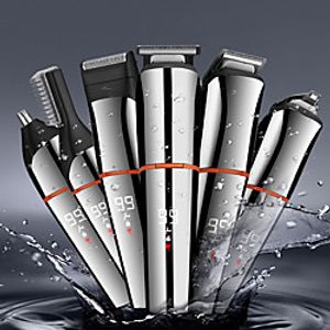 6 in 1 Multifunctional Waterproof Hair Clipper With LCD Digital Display Men's Electric Hair Clipper Razor Nose Hair Clipper miniinthebox