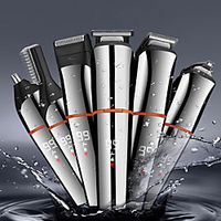 6 in 1 Multifunctional Waterproof Hair Clipper With LCD Digital Display Men's Electric Hair Clipper Razor Nose Hair Clipper miniinthebox - thumbnail