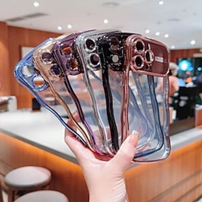 Phone Case For iPhone 15 Pro Max Plus iPhone 14 13 12 11 Pro Max Plus Back Cover Transparent Shockproof TPU Plating miniinthebox