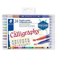 Staedtler Calligraphy Double-Ended Pens - Assorted Colours (Pack Of 24) - thumbnail