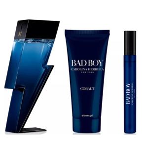 Carolina Herrera Bad Boy Cobalt 3Pcs (Edp 100Ml+S/Gel 100Ml+Edp 10Ml) Set