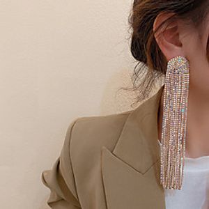Female 925 Silver Needle Korea Full Diamond Tassel Fashion Temperament Earrings Personality Earrings 1oair Lightinthebox