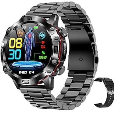 NEW 1.43 inch Amoled Full Touch Screen Cardica Blood Glucose Smart Watch ECG Monitoring Blood Pressure Body Temperature Smartwatch Men IP68 Waterproof Fitness Tracker miniinthebox