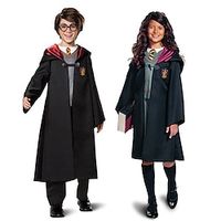 Gryffindor Witch Hermione Granger Cosplay Costume Halloween Group Family Costumes Boys Girls' Movie Cosplay Cosplay Halloween Black Costume Halloween Carnival Masquerade Polyester miniinthebox - thumbnail