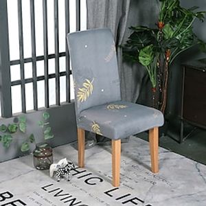 Dining Chair Cover Stretch Chair Seat Slipcover Suede Water Repellent Soft Plain Solid Color Durable Washable Furniture Protector For Dining Room Party miniinthebox