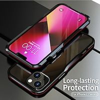 Phone Case For Apple Bumper iPhone 13 iPhone 13 Pro Max Mini Bumper Frame Plating Lines / Waves Geometric Pattern Aluminum Alloy Metal miniinthebox - thumbnail