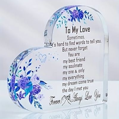 Acrylic Heart Plaque Wedding Gift For Her His Wife Husband Acrylic Heart Shape Memorial Brand Plaque Romantic Birthday Christmas Anniversary Valentine's Day Gift For Lightinthebox Acrylic Heart Plaque Wedding Gift For Her His Wife Husband Acrylic Heart Shape Memorial Brand Plaque Romantic Birthday Christmas Anniversary Valentine's Day Gift For Lightinthebox